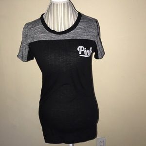 PINK black and grey t shirt
